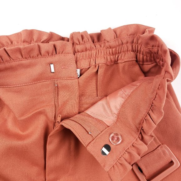 ANTHROPOLOGIE SPARKZ High Waisted Shorts Orange - Picture 4 of 6